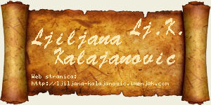 Ljiljana Kalajanović vizit kartica